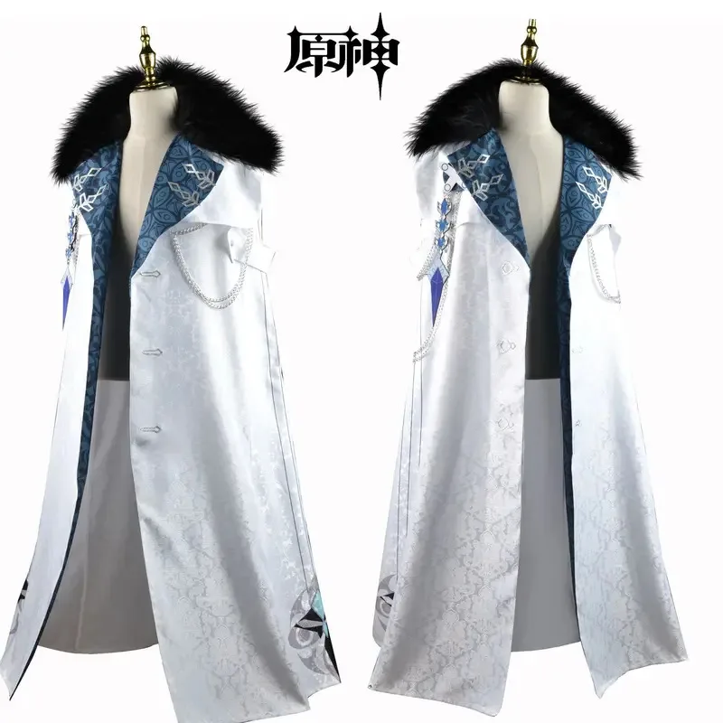 게임 원신 임팩트 타르탈리아 닥터 코스프레 의상 망토 일레븐 파투 하링거스 화이트 망토 로드 차일드 유니폼 액세서리