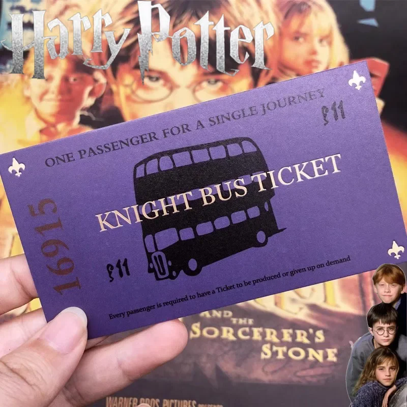 Hot Harries Knight Potters Tickets Marauder's Map Bus of Witchcraft and Wizardry Brown Paper School Birthday Gift Wholesale