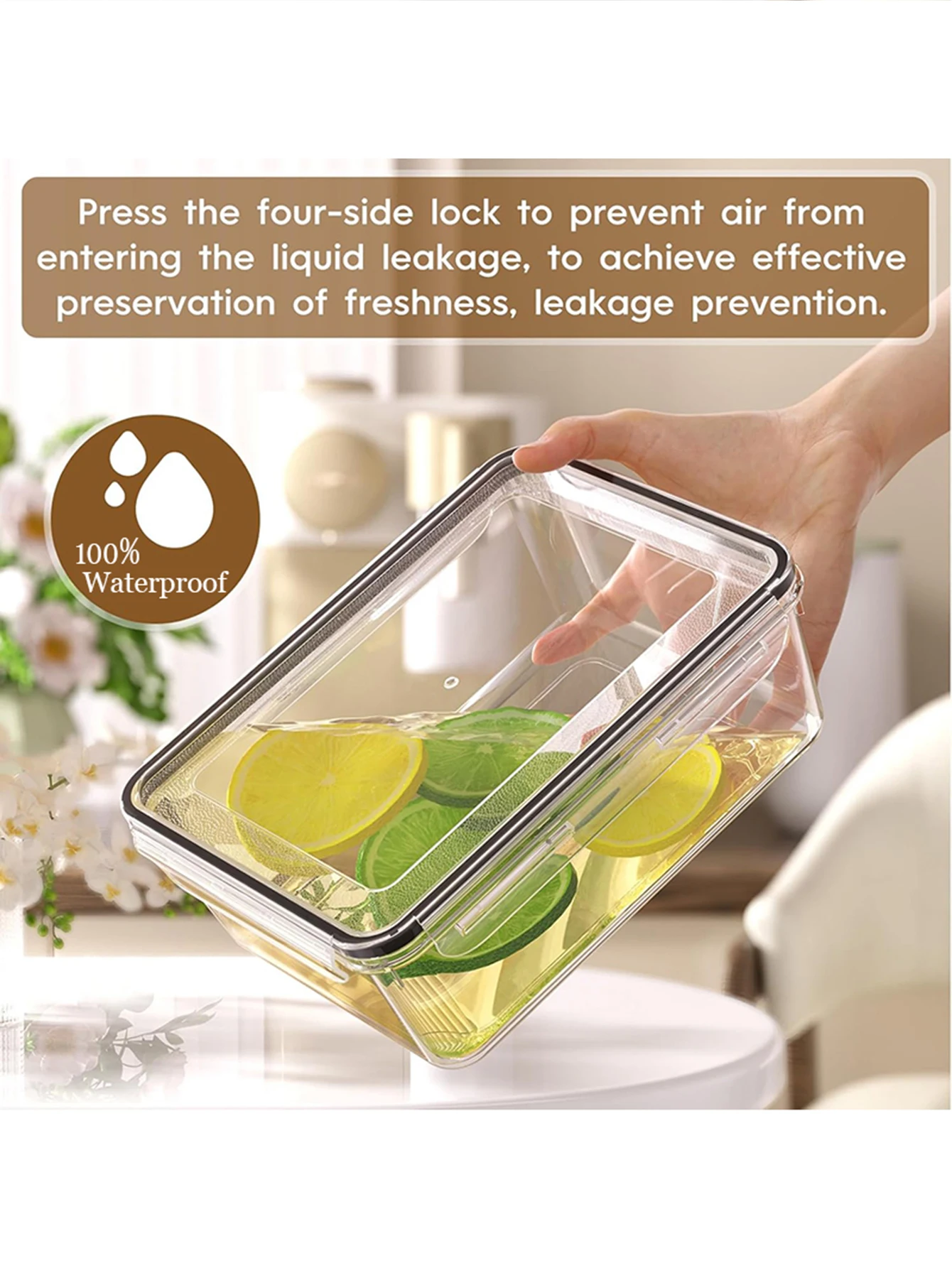 12pcs/Sealed food storage container with easy buckle lid, suitable for kitchen organizing fruits vegetables with labels and pens