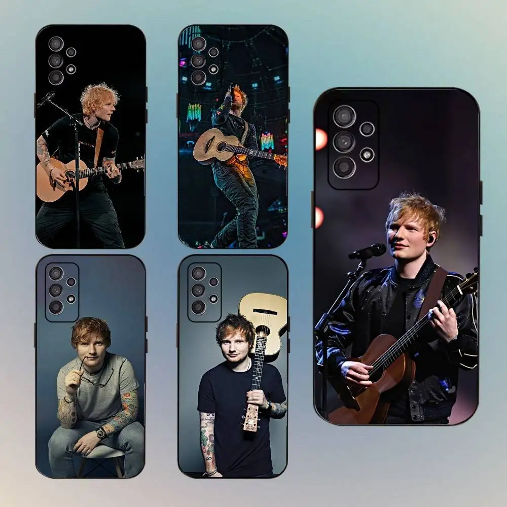 

Singer Ed-d S-Sheeran Phone Case For Samsung Galaxy A13,A21s,A22,A31,A32,A52,A53,A71,A80,Soft Black Shell