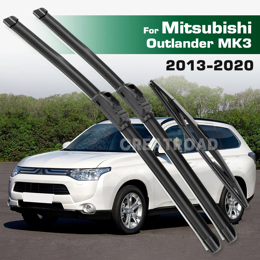 

GREATROAD Wiper LHD&RHD Front & Rear Wiper Blades Set For Mitsubishi Outlander MK3 2013 - 2020 Windshield Windscreen Window Brus