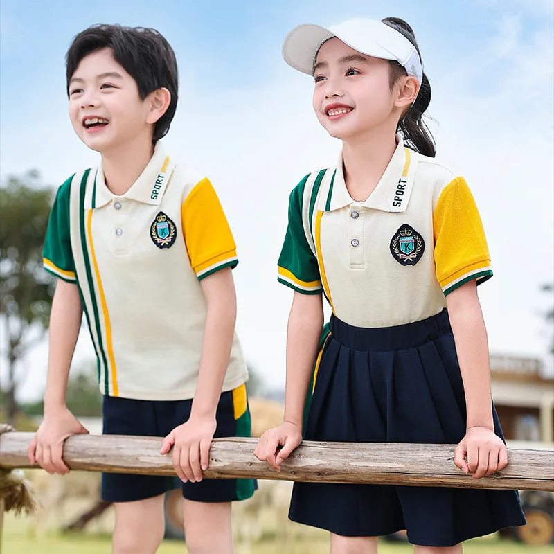 

School uniforms for primary and secondary school students, class costumes for group performances, summer Korean children's suits