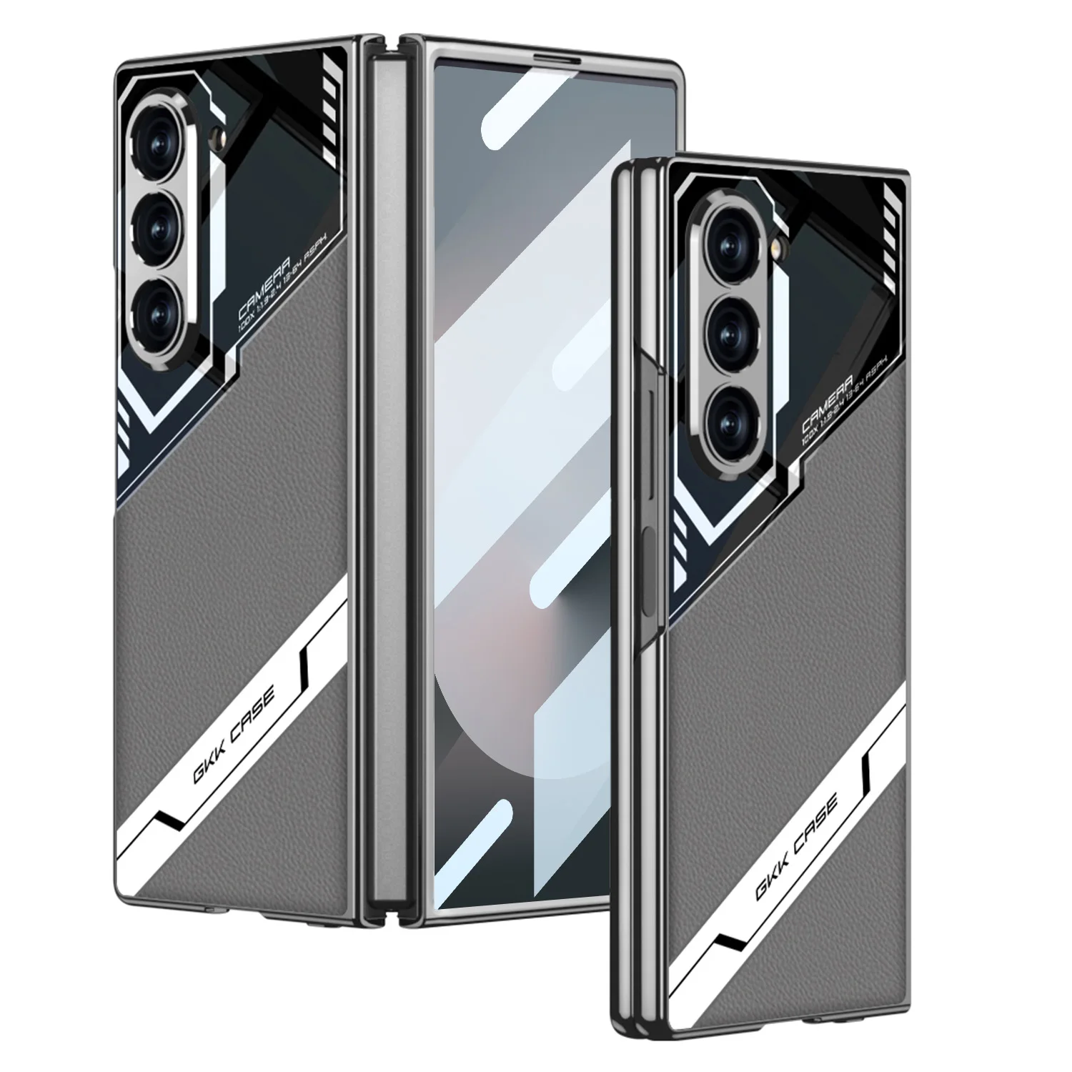 

Electroplated Leather Phone Case for Samsung Galaxy Z Fold7 6 Fold6 Fold7 5G Film Protective Shockproof Cover