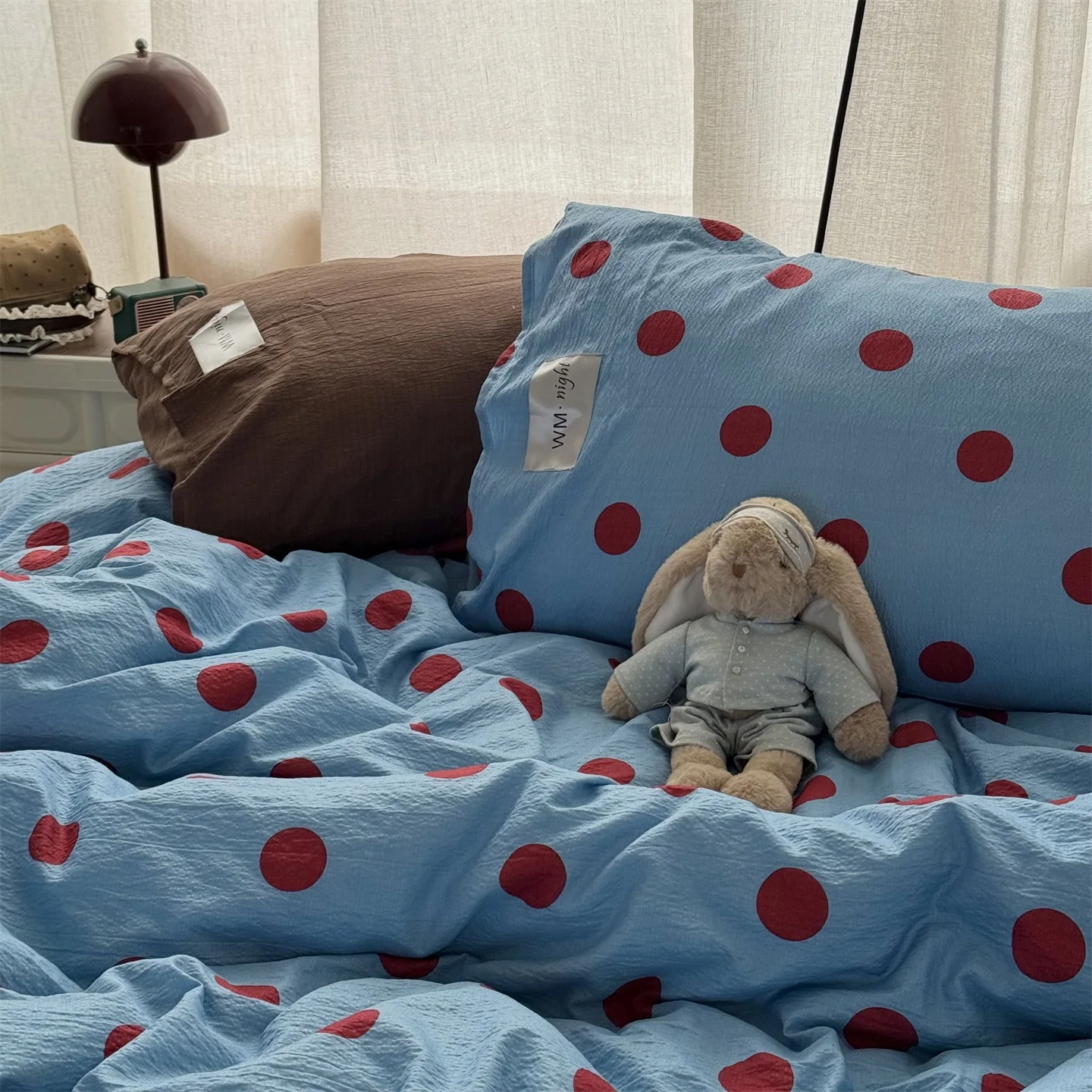 Polka Dot Bedding Sets Duvet Cover with Pillowcase bed sheet Bed Linens Quilt Cover Set Queen/King Double Single Full Size - view 4