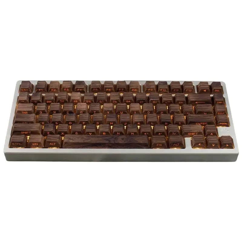 [NEW!】 Retro Wood Grain Wooden Texture Keycaps For Mechanical& Magnetic Keyboards-Artisan Keycap Set For DIY Customization