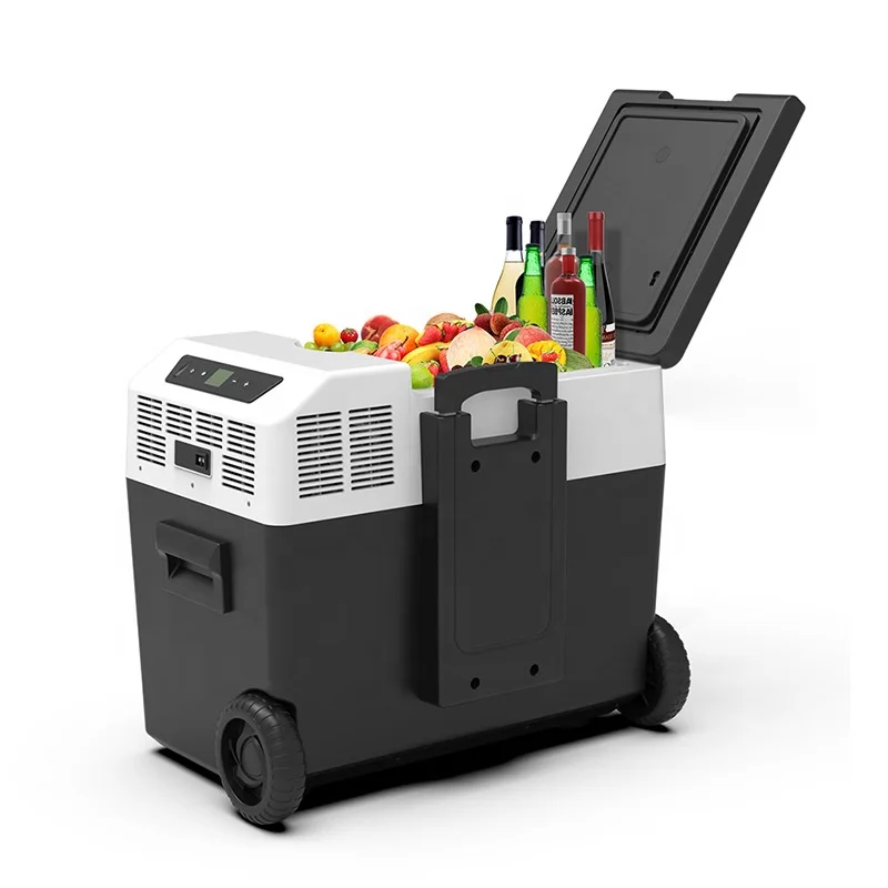 12V/24V Smart Move Car Refrigerator APP Control Fast Cooling With LED Light Portable Camping Caravan Car Mini 15L Fridge