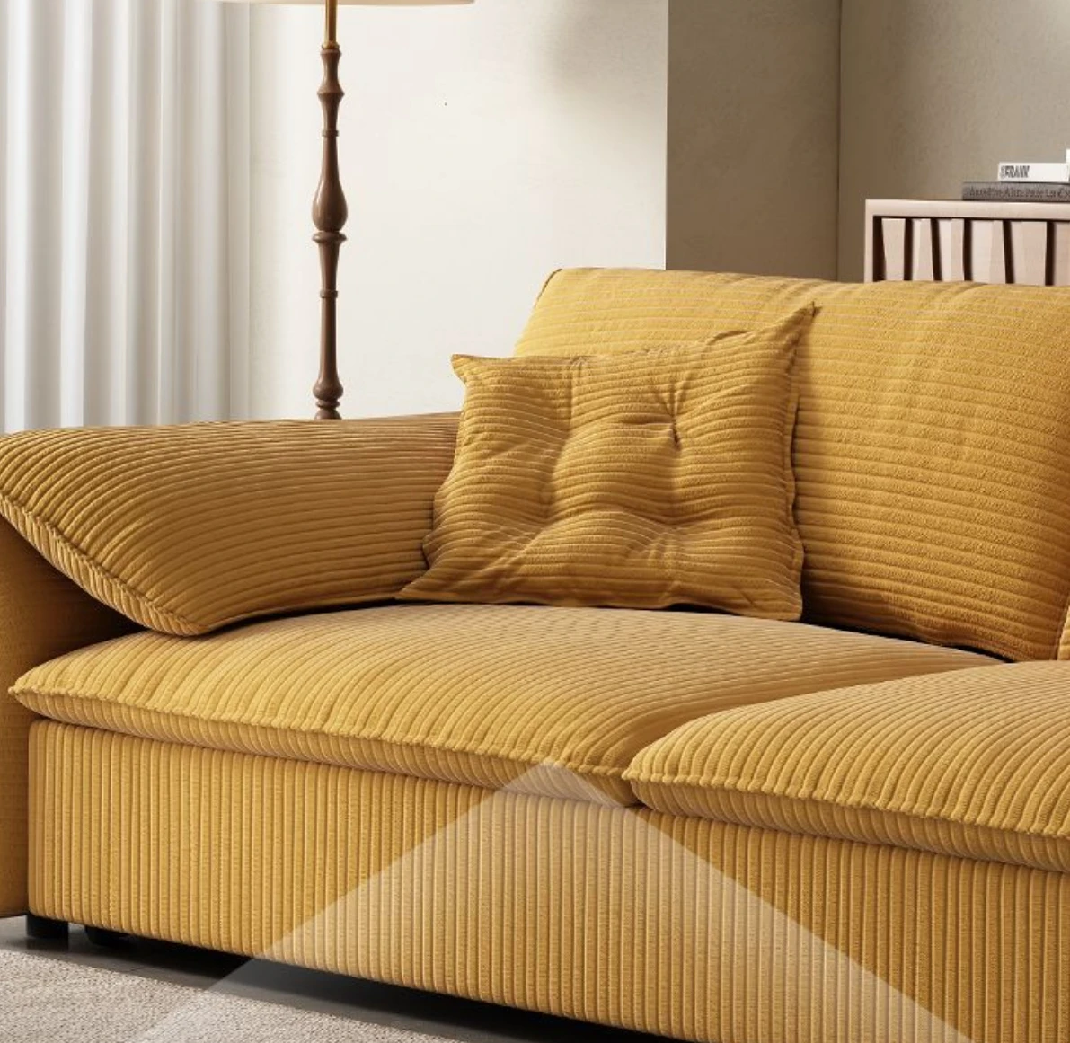 *s forModern Design Transformer Fabric Sofa Cum Bed 3-Seater Convertible Home Furniture for Living Room or Villa* view 3