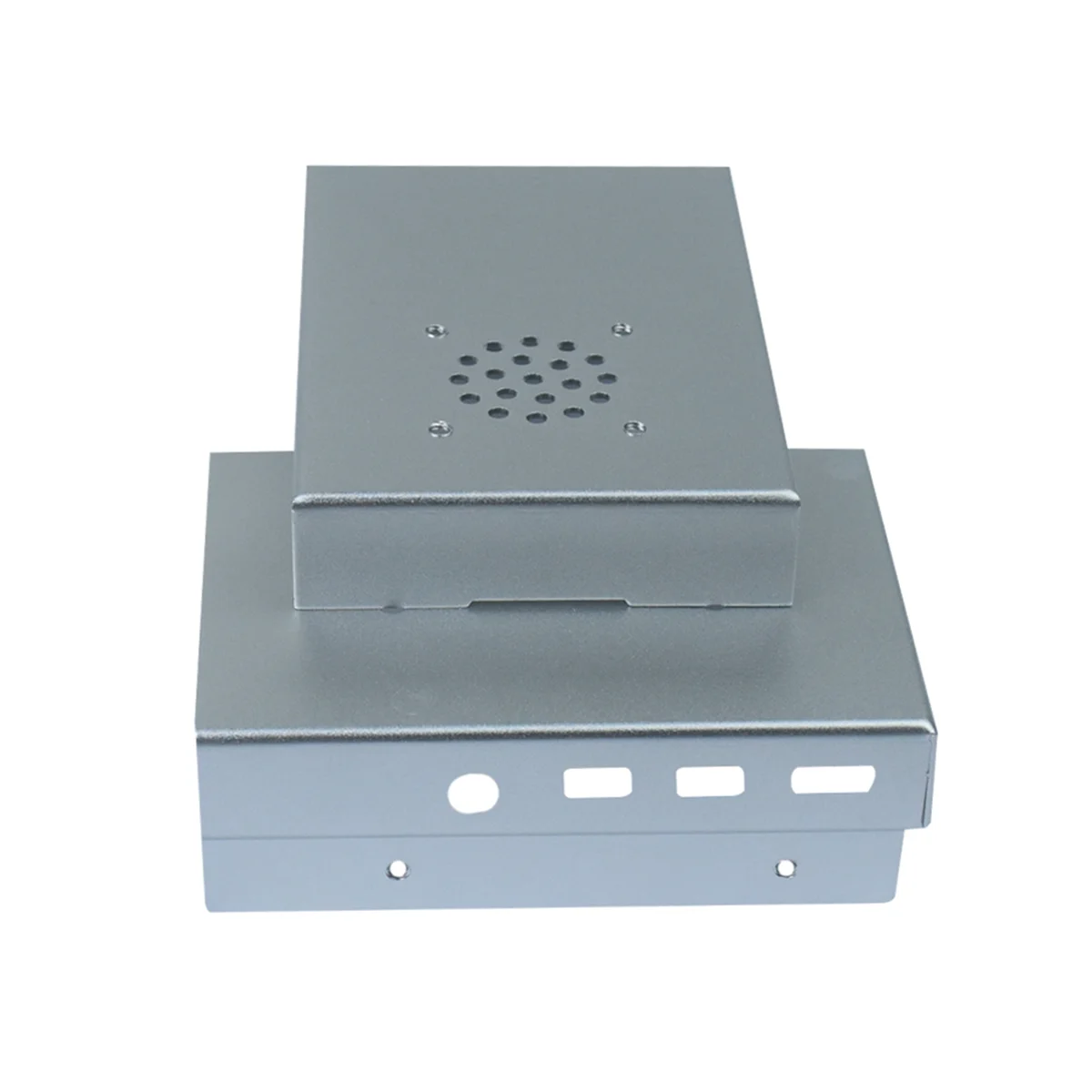 T07C-Für Raspberry Pi 4 Modell B Gehäuse CNC Aluminiumgehäuse Ultradünnes Metallgehäuse für Raspberry Pi 4 Modell B Gehäuse (Silber)