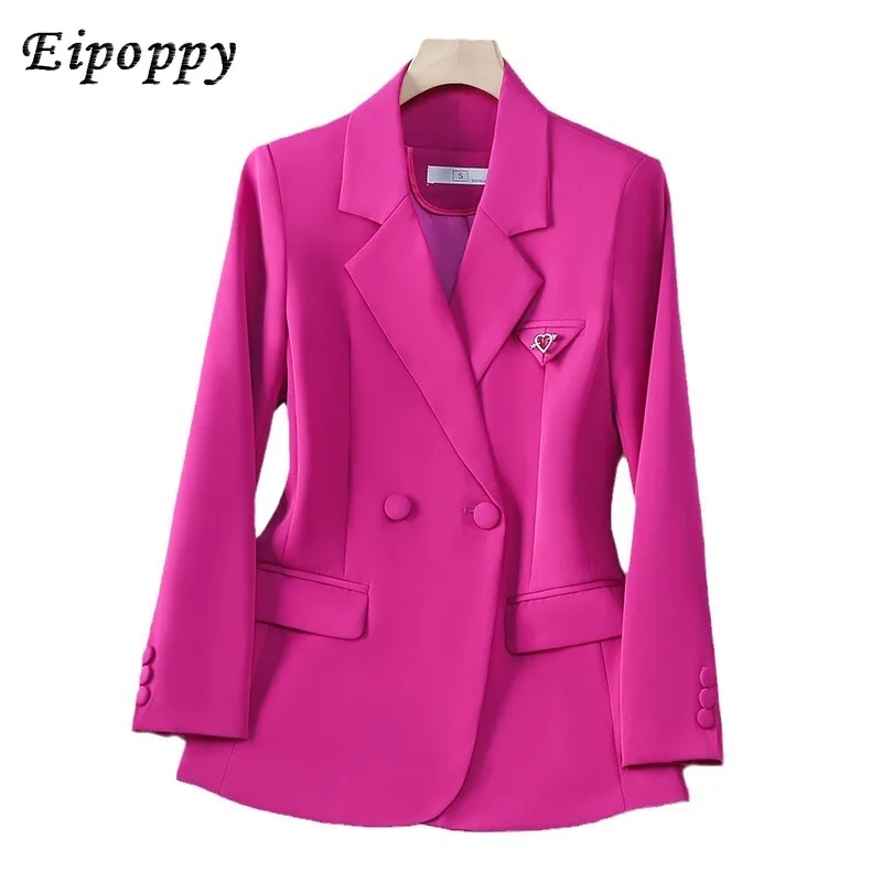 สูทแจ็คเก็ตสูทธุรกิจใหม่สำหรับผู้หญิงเสื้อสูทลำลองสัมผัสสูงสำหรับฤดูใบไม้ผลิและฤดูใบไม้ร่วง