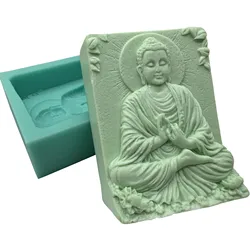 Buddha Relief Soap Mold,Avalokitesvara Handcrafted Candle Wax Molds, Buddha Silicone Mould for Aroma Plaster Resin Decorations