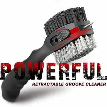 2-Sided Golf Club Cleaning Brush with Retractable Groove Cleaner – High-Quality Golf Accessory & Sharpener Tool 1