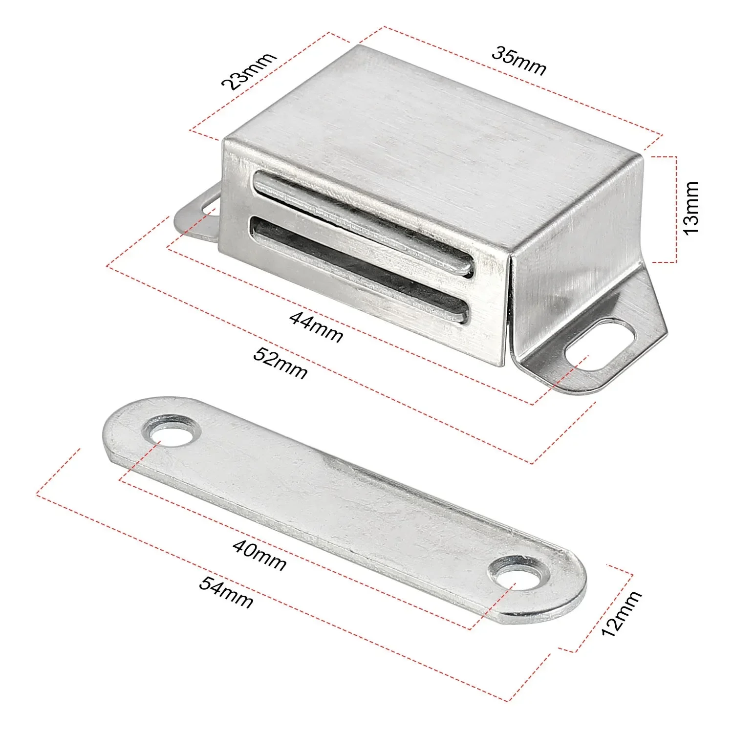 Allgood 10 pçs forte porta magnética mais perto armário porta captura trava ímã barra de sucção silêncio armário guarda-roupa móveis suctio