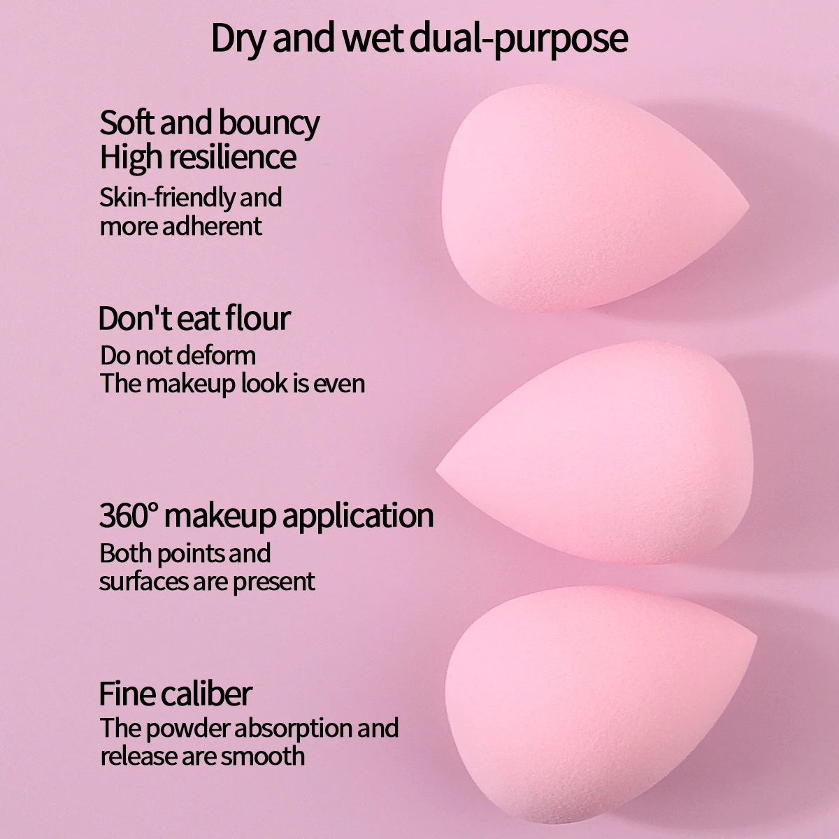 100/50/30/25/20/12 Stück XL Super Günstige Große Weiche Make-up Schwämme Beauty Egg Set, Kein Puderansammeln Tragbares Make-up Werkzeug – Detail 6