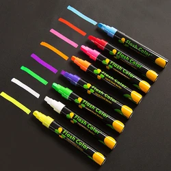 Liquid Chalk Erasable Highlighter Whiteboard Graffiti LED Advertisement Chalkboard Fluorescent Marker Pen Art Supplies