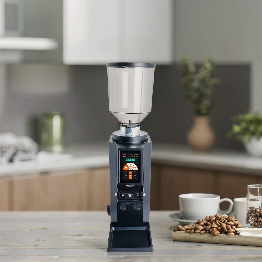 

Commercial Electric Coffee Grinder Household Adjustable Italian Style Automatic Aluminium Alloy Housing for Hotel & Car Use