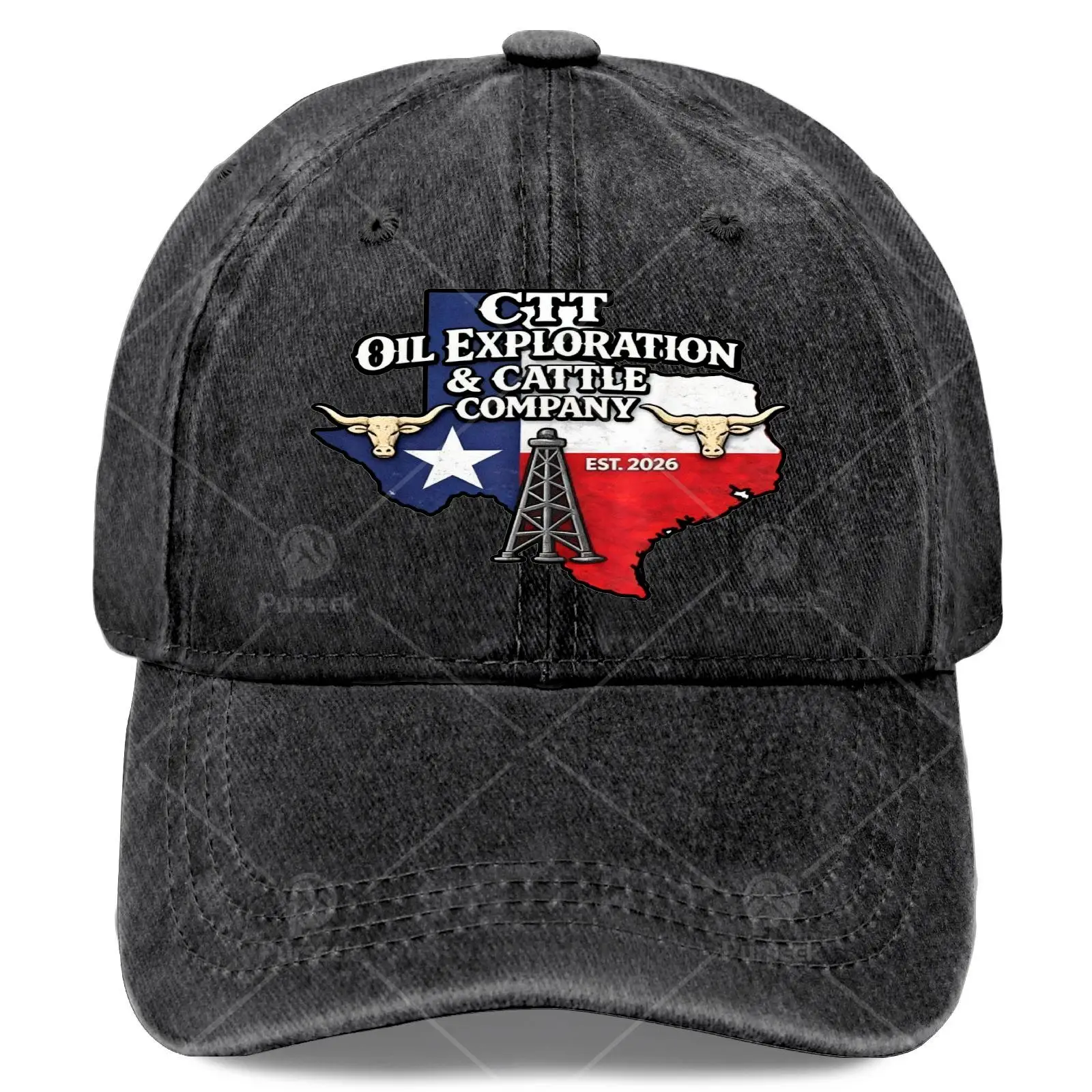 CTT Oil Exploration Cattle Company Texas Baseball Unisex Soft Washed