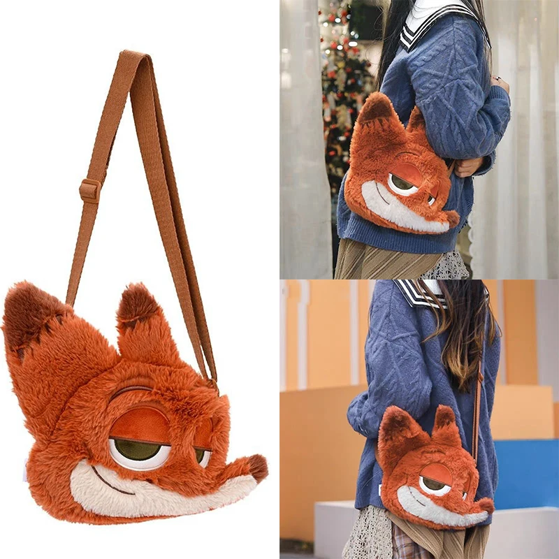 

Disney Zootopia Nick Girls' Large Capacity Crossbody Bag Anime Characters Girls Go Shopping Mobile Cosmetics Storage Bag Gifts