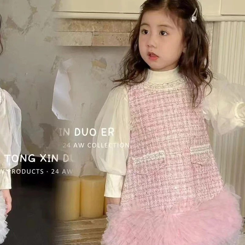 Baby Girls Autumn Dress Children Sweet Lace Gown Kids Spring Elegant Party Vestidos Princess Casual Clothes Infant Fashion Dress