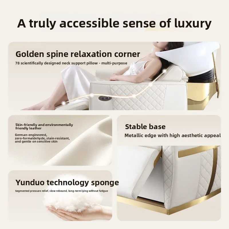 Floor-standing hair washing chair, barbershop, Japanese home premium hair and hair washing bed
