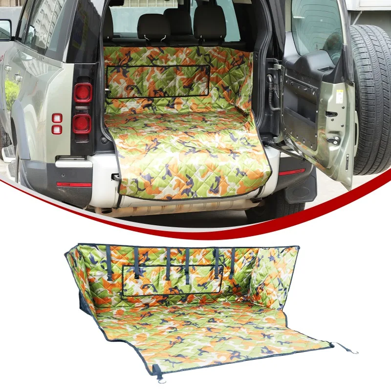 

PVC fabric For 2020+ Land Rover Defender 110 Cargo Area Pet Protection Mat Luggage Trunk Mat Camouflage Car Interior Accessories