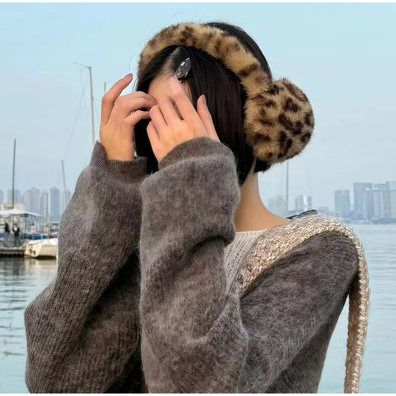 موضة الشتاء الأذن يفشل للنساء الفتيات فو الفراء لطيف غطاء للأذنين رقيق تدفئة الأذن طوي الأذن يغطي في الهواء الطلق الشتاء سماعات