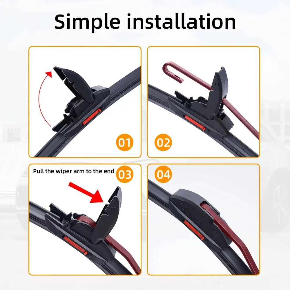 Universal Car Windshield Wiper Blades Double Layer Soft Rubber Automotive Replacement Wipers Easy to Install 18\