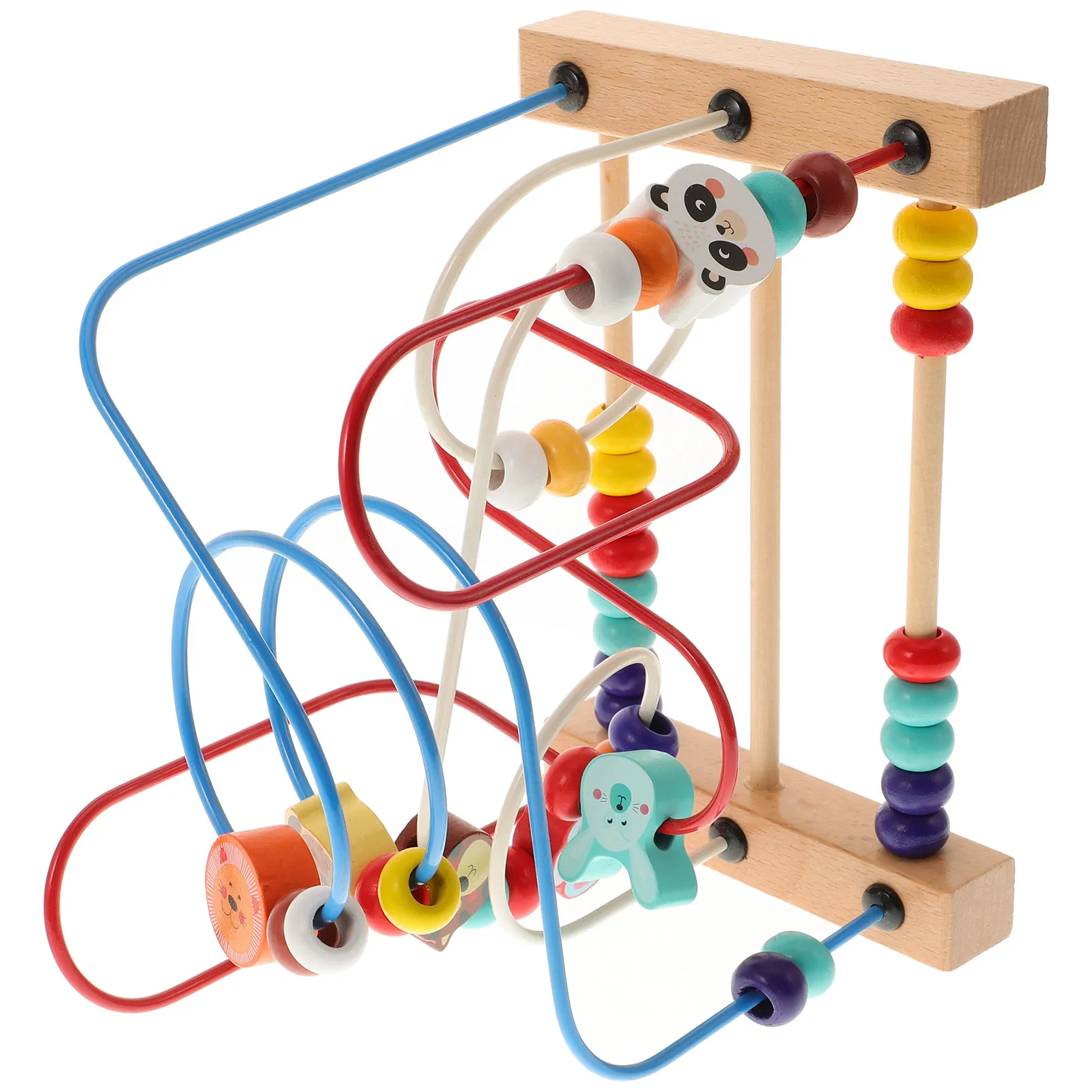 

Набор из 1 шт. Интерактивный сенсорный лабиринт с бусинами в виде животных, многофункциональная развивающая игрушка для раннего обучения и когнитивного развития детей