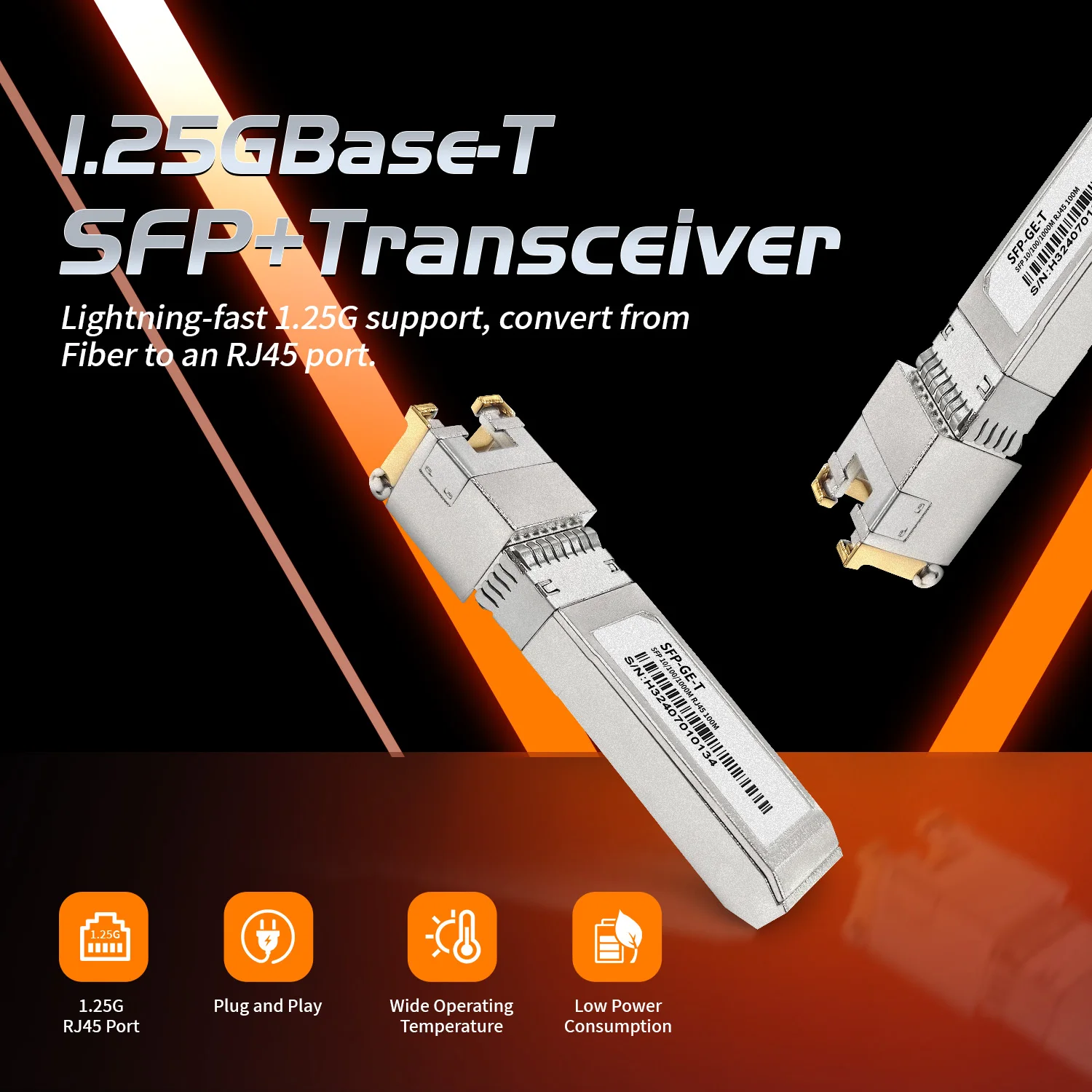 Gigabit SFP electrical port module RJ45 photoelectric conversion fiber module compatible with all brands of switches