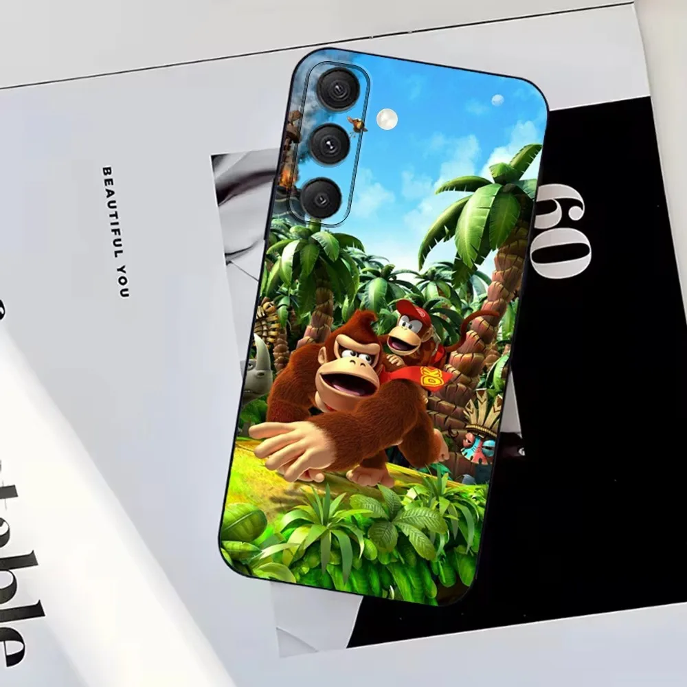 Etui na telefon D-Donkey kong do Samsung S25, S24, S23, S22, S21, S20, S10, Ultra, Plus, Lite, FE, miękki silikonowy czarny pokrowiec