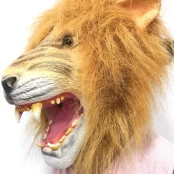 Anime Lion Mask Latex Mascaras Halloween Animal Cosplay Party Mask Masquerade Masks Carnival Masks Realistic Face Lion Masker