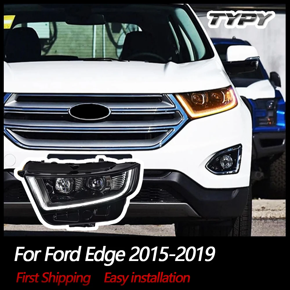 

TYPY автомобильные фары для Ford Edge 2015-2019 светодиодные автомобильные лампы дневные ходовые огни динамические автомобильные аксессуары Plug and Play