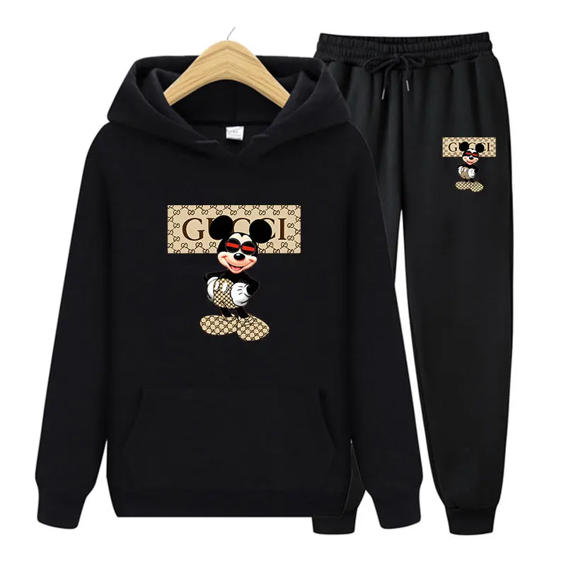 

Autumn fashion brand outdoor Disney cartoon printed cotton men's sportswear hooded casual hip-hop men's clothing women's clothin