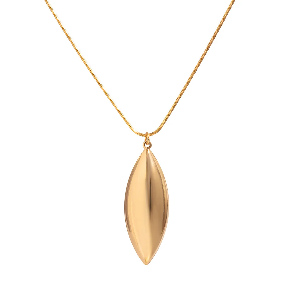 Retro Droplet Pendant Clavicle Necklace Women 2024 Simple Gold Color Metal Girl Fashion Charm Party Jewelry Gift image 5