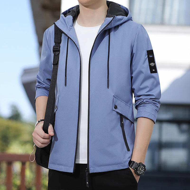 العلامة التجارية العصرية الربيع والخريف موسم 2025 جديد مقنعين سترة للرجال يندبروف ملابس العمل غير رسمية لارتداء الملابس