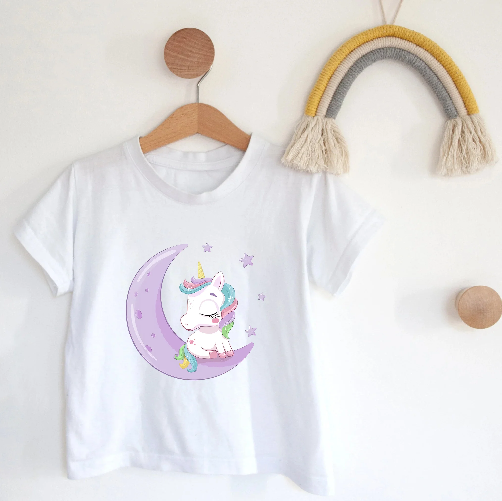 Cute Colorful Unicorn Image Heating Patches Thermal Transfer Stickers Printed Textile Vinyl DIY Clothes Garment Accessory