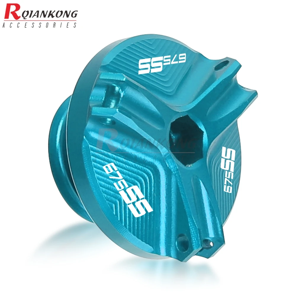 M19 * 2.5 دراجة نارية CNC الألومنيوم ل CFMOTO 675SS 675 SS675 675-SS 2024 2025 2026 كوب فلتر الزيت محرك التوصيل يغطي قبعات