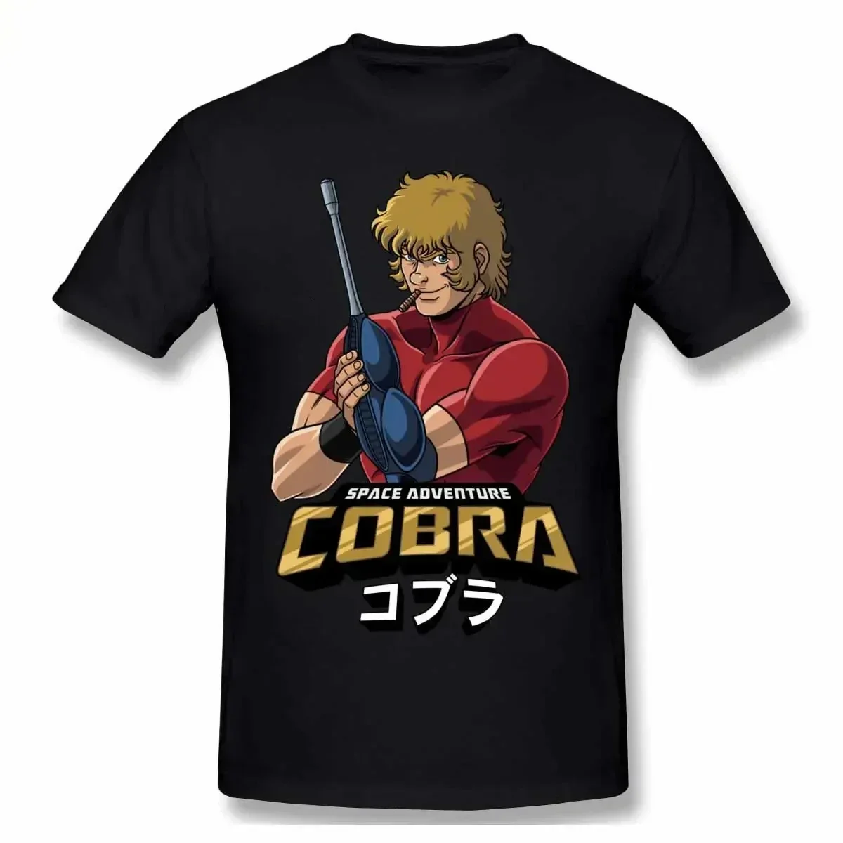 

Oversized Cotton Crewneck Custom Short Sleeve T-shirt Cobra Space Adventure Retro Vintage Manga T Shirt graphic funny harajuku