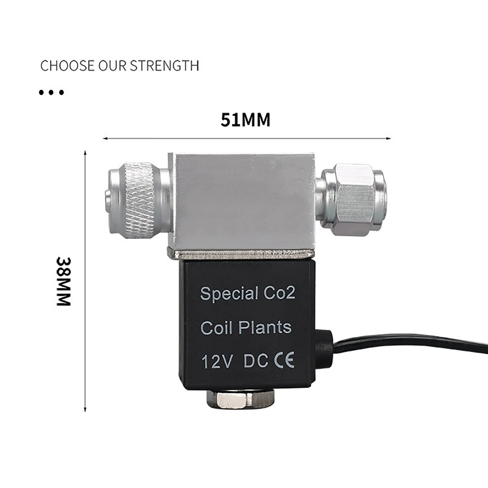 Aquarium Solenoid Valve Electric Low Temperature Magnetic Valve CO2 System Regulator Aquarium Accessories For Fish Tank DC12V