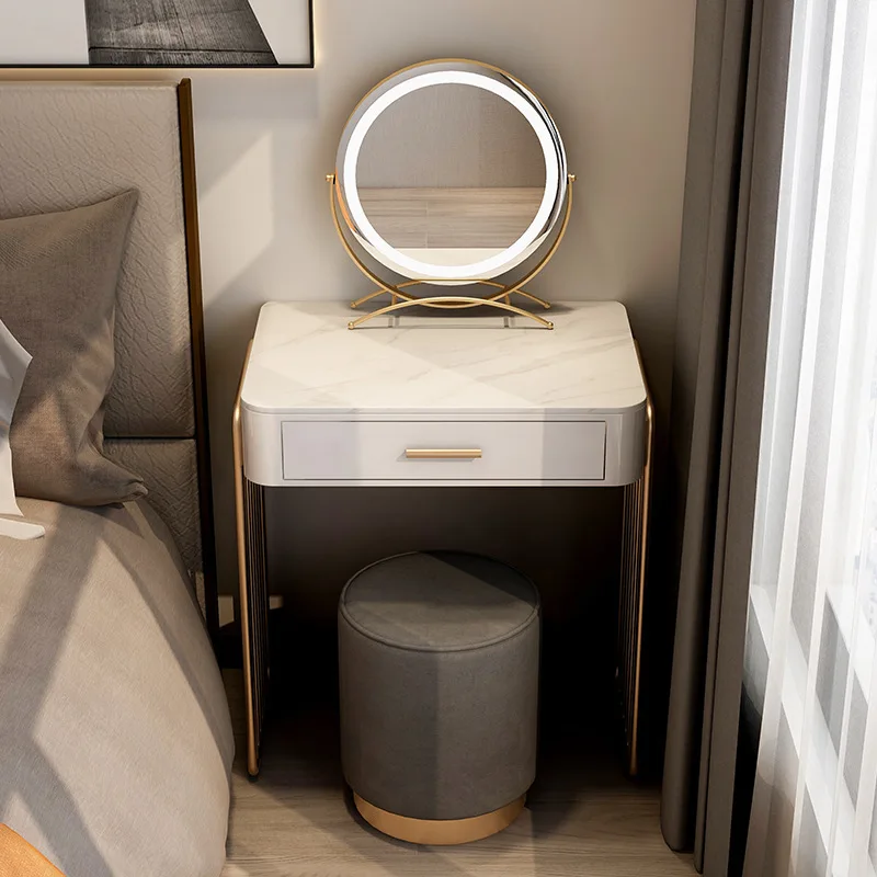 Dresser modern simple small apartment dressing table bedroom small mini rock slab Internet celebrity