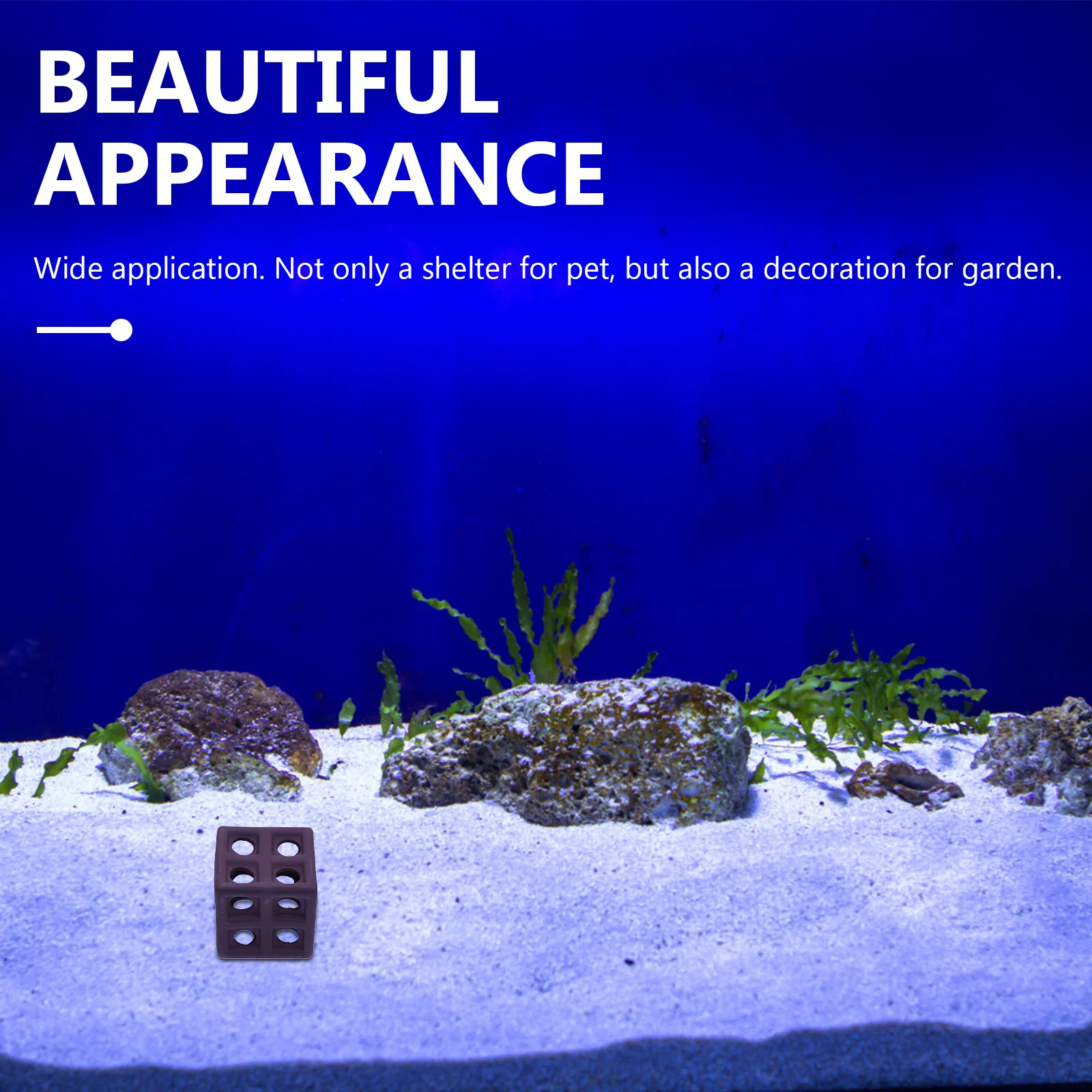 

1Pcs Fish Tank Hiding Cave Natural Porous Aquarium Shelter for Shrimp Hermit Crab Fish Breeding Pottery Ornament Decoration