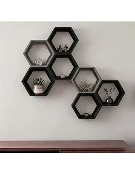 Nordic Hexagonal Wall Shelves 1