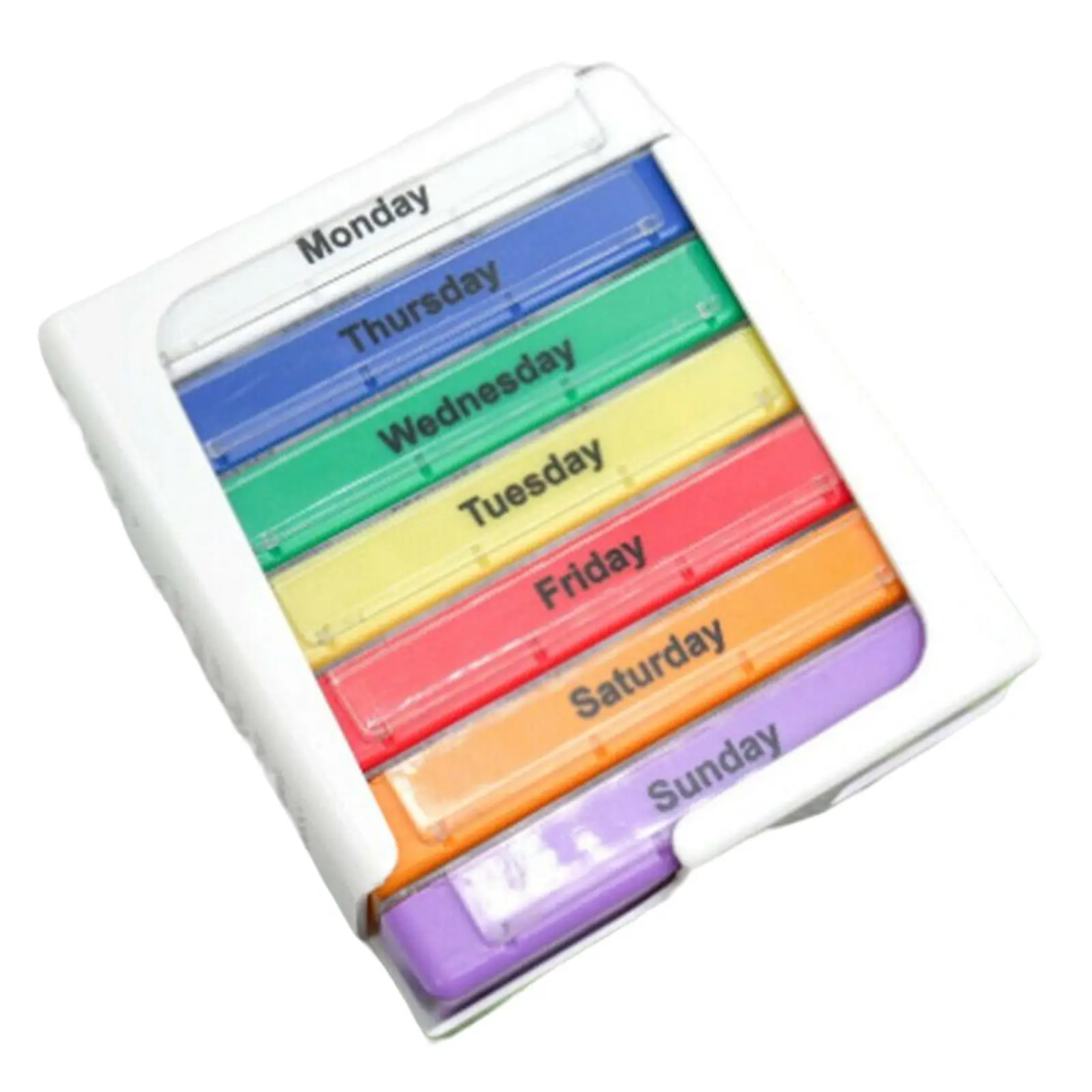 28 Compartments Weekly Pill Box Organiser, Storage Case Portable Reminder Pill Dispenser for