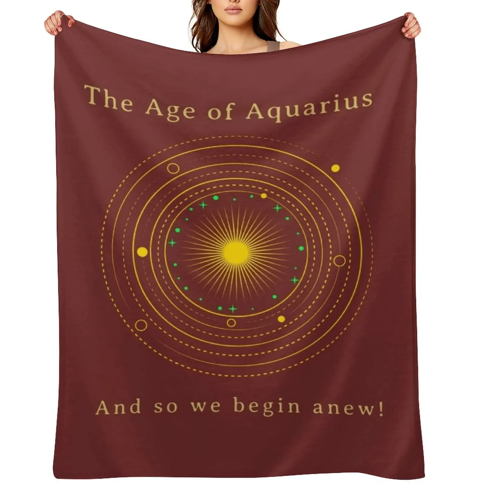 

Welcome to the Age of Aquarius Throw Blanket Tourist Plush Sofa Throw Winter beds Blankets
