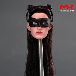 1/6 Scale Anne Hathaway Head Sculpt Carving with Mask Model Fit 12'' Female Soldier Action Figure Body Dolls In Stock
