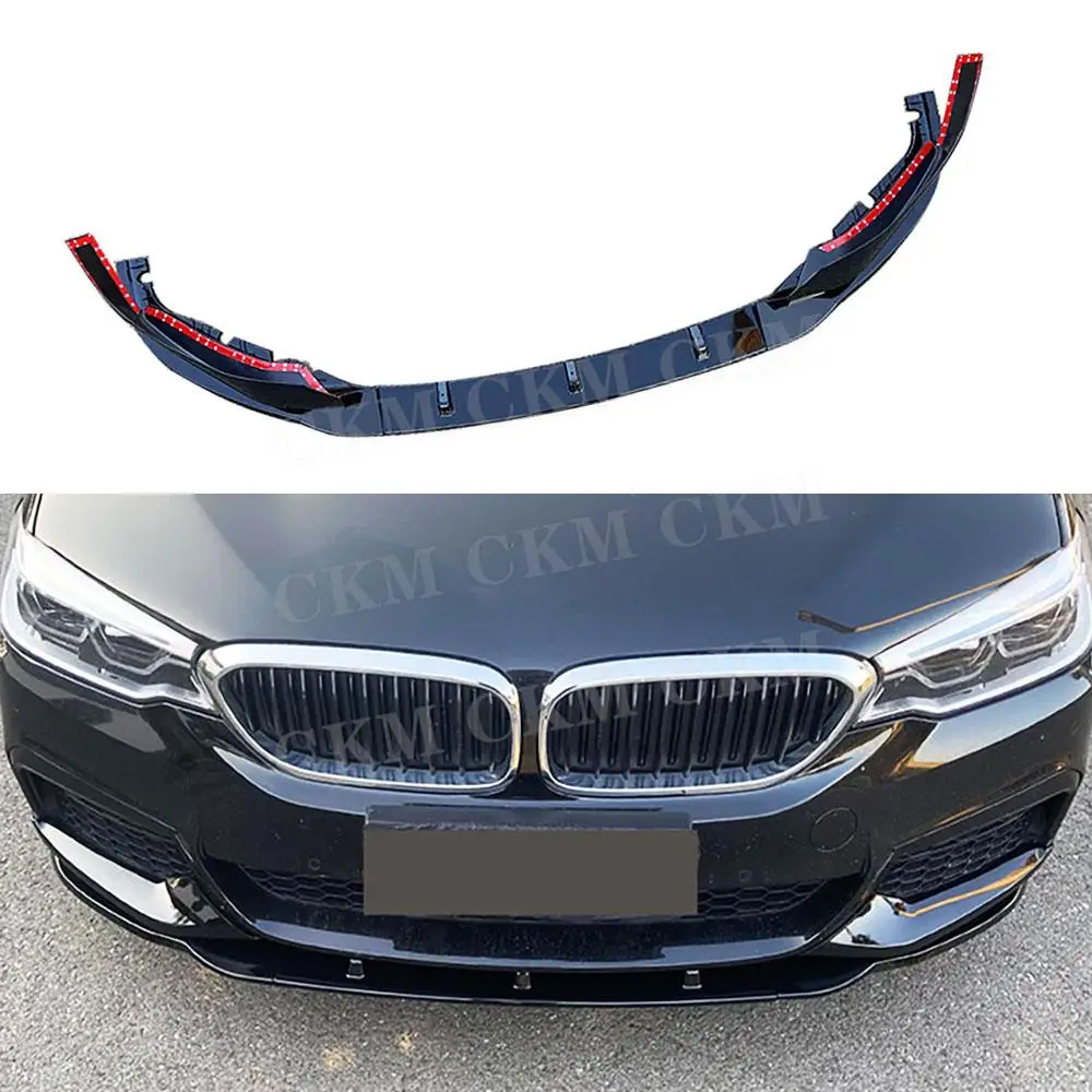 

Углеродное волокно для BMW 5 серии G30 M Tech Sport 2017 2018 2019 2020, материал ABS, передний бампер, губа с разветвителями, комплекты кузова