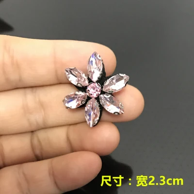 Pink Flower Rhinest…
