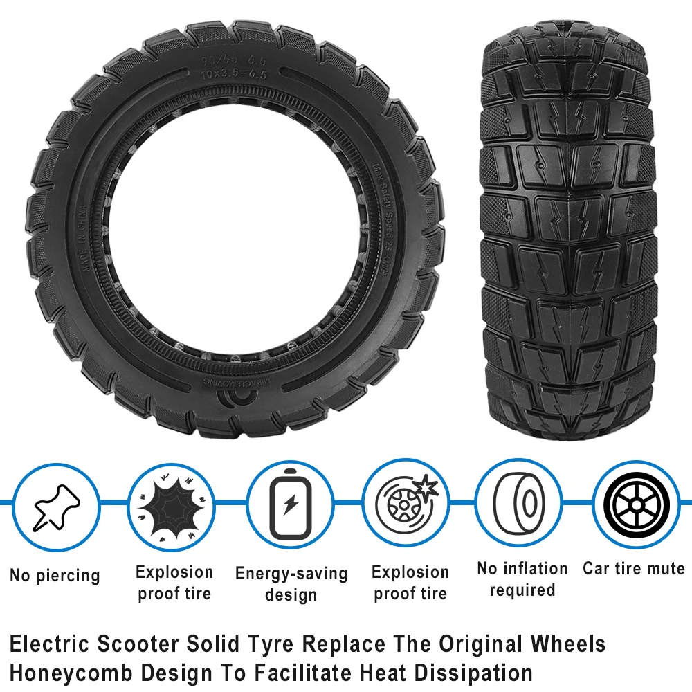 11 Zoll Vollgummireifen für Dualtron Thunder für Kaabo für Zero Scooter 90/65-6.5 Stoßdämpfender Explosionsgeschützter Reifen Zubehör – Detail 2