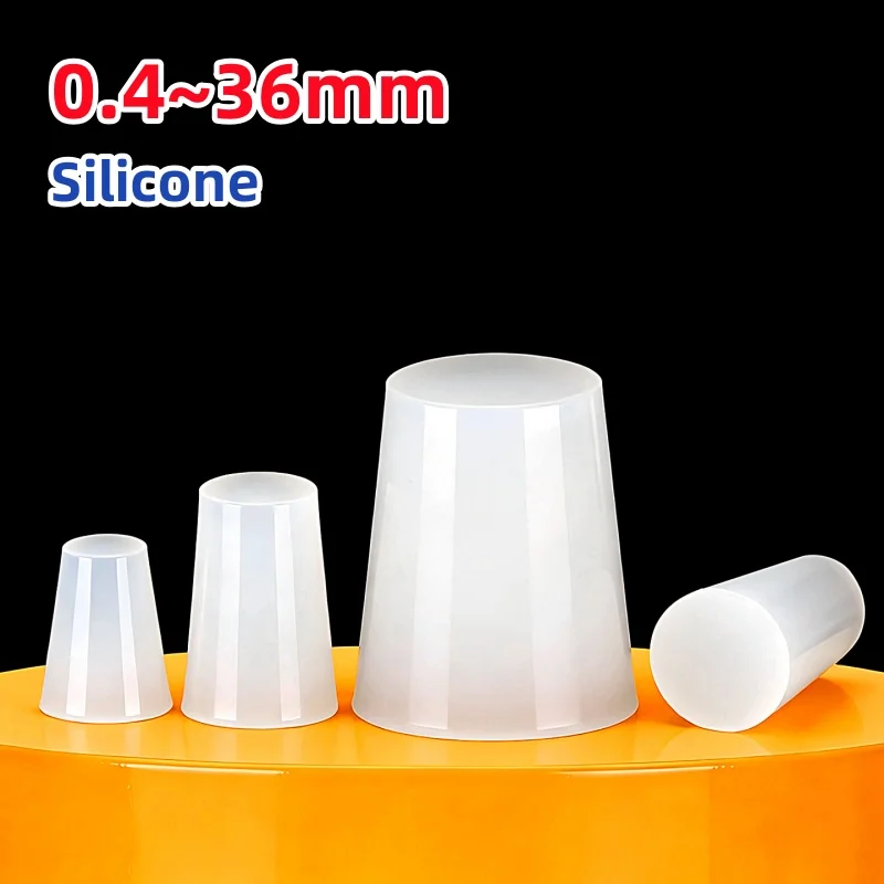 0.4~36mm Conical Silicone Rubber Stopper High Temp Silicone Plugs Sealing Tapered Rubber Plug For Electroplating Paint