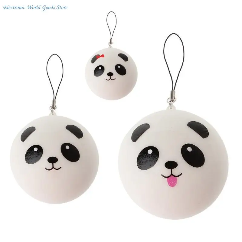 

A3PD Panda Steamed Bun Bag Phone Pendant Lanyard Keychain Kid Toy Gift
