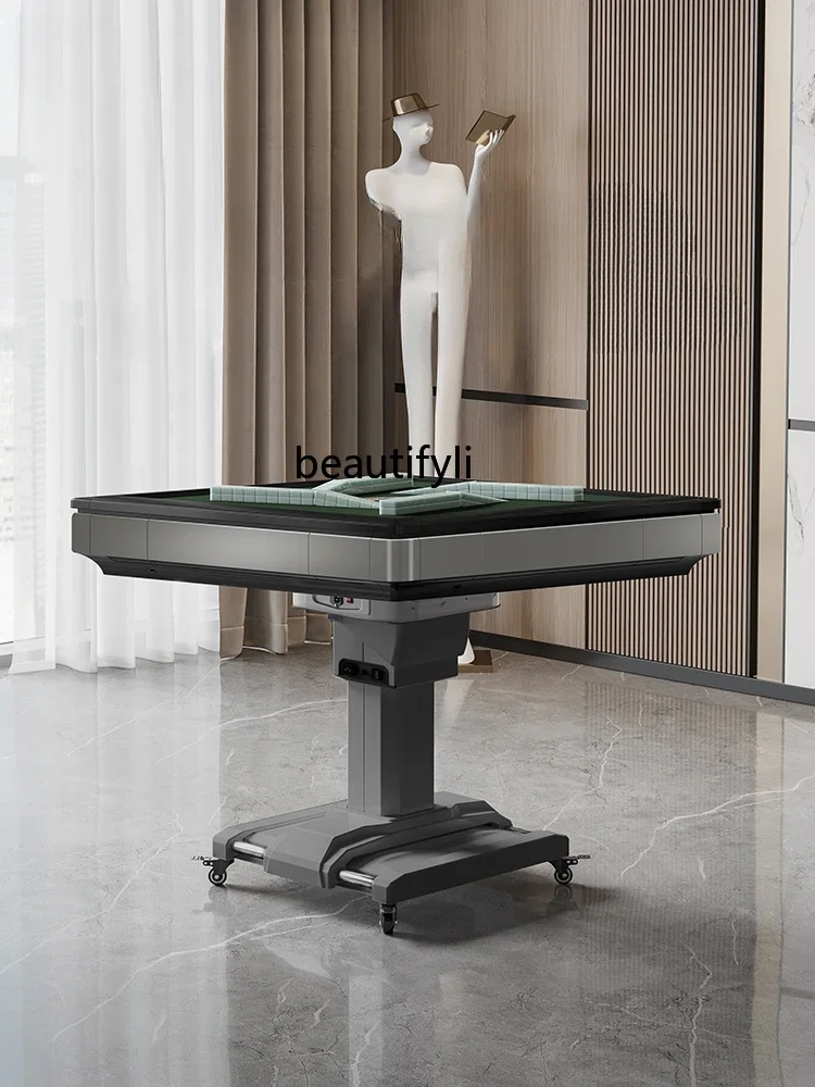 

V Roller Coaster Mahjong Machine Automatic Modern Dining Table Dual-Use Heating Electric Folding Mahjong Table